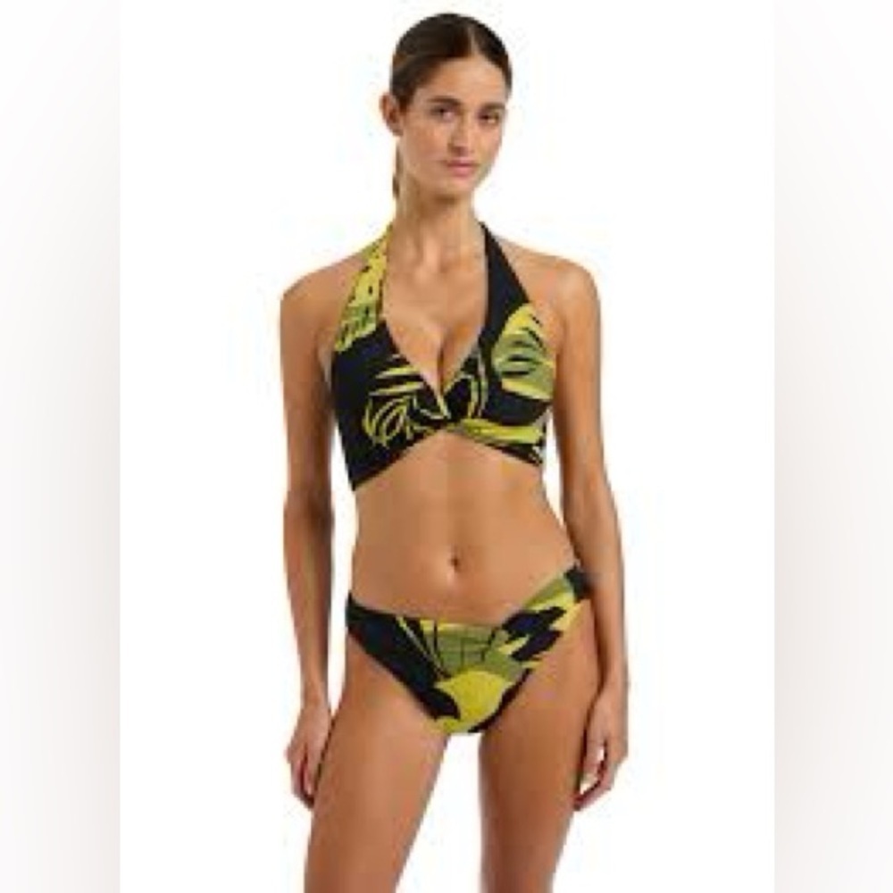 JETS - SHADOW PALM TWIST FRONT BIKINI BOTTOM new